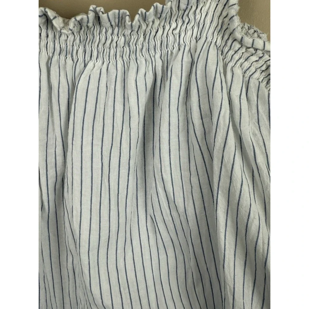 Faithfull‎ The Brand The Beach Edit Escape Blue Striped Maxi Dress Sz 8